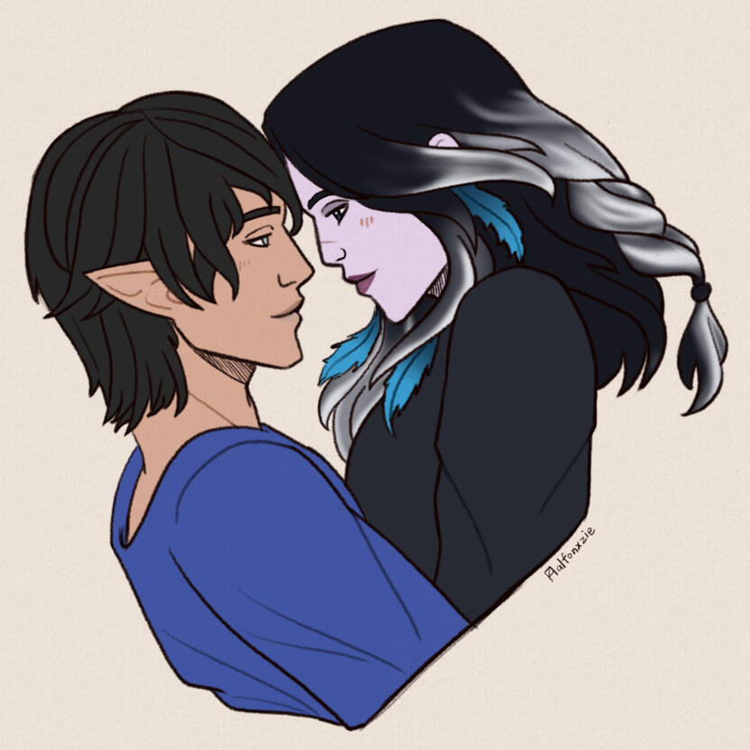 Grimmlei and Aymeric by Alfonxzie