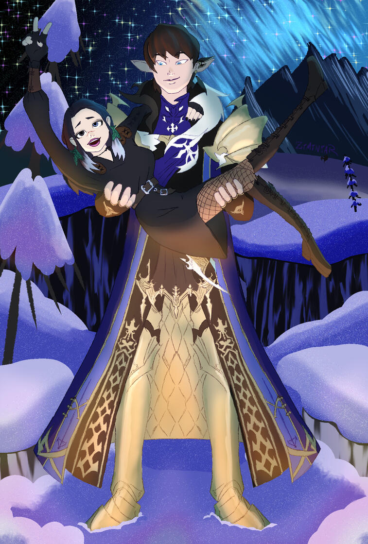 Grimmlei and Aymeric by Ziminiar