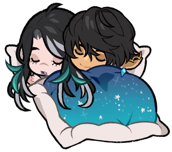 Grimmlei and Aymeric by Miqoting