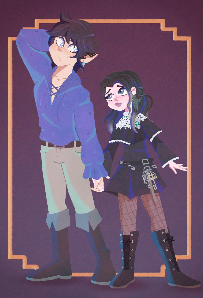 Grimmlei and Aymeric by Arcalli